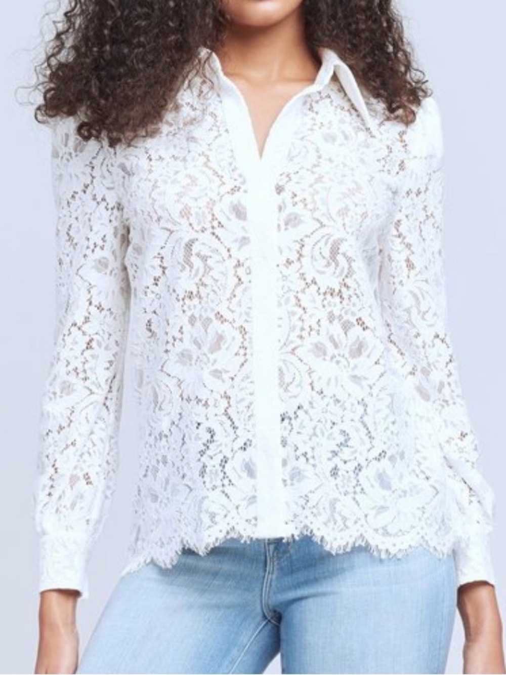 L’Agence Jenica Lace Blouse | Ivory | Size XS | NWOT